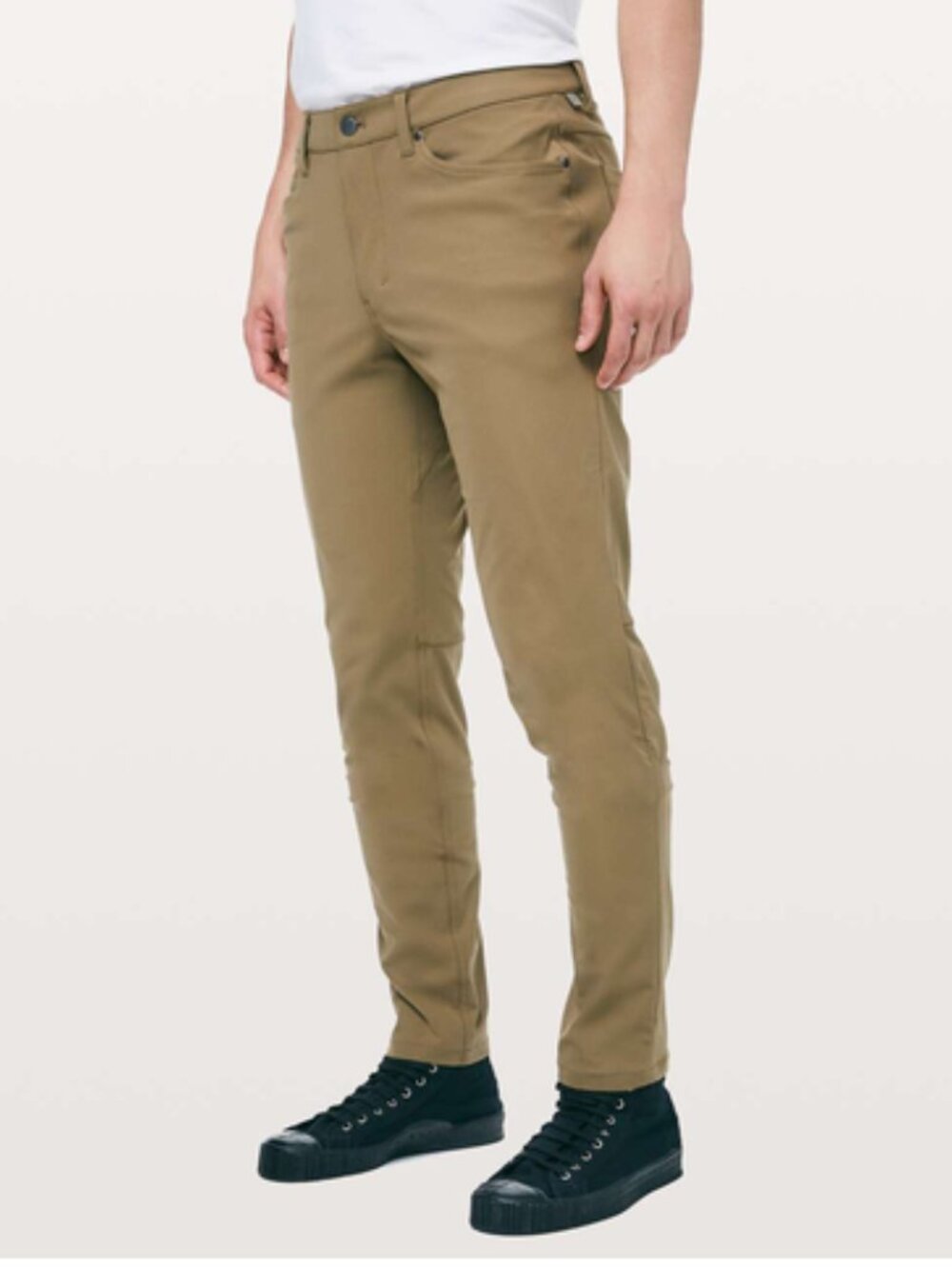 Lululemon Men ABC Slim Fit Pant 32 Warpstreme Tan Khaki Brown 5-Pocket